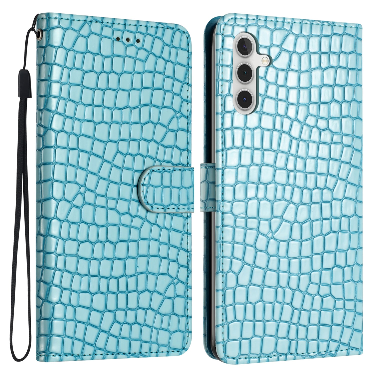 PU Leather Crocodile Texture Phone Case for Samsung Galaxy A24 4G A25 5G Wallet Stand Protective Cover with Strap PU Leather Crocodile Texture Phone Case for Samsung Galaxy A24 4G A25 5G Wallet Stand Protective Cover with Strap